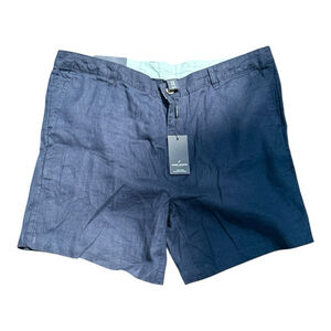 Daniel Hechter Paris Size 40 Navy Blue 100% Linen Mens Shorts NWT Casual